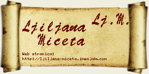 Ljiljana Mičeta vizit kartica